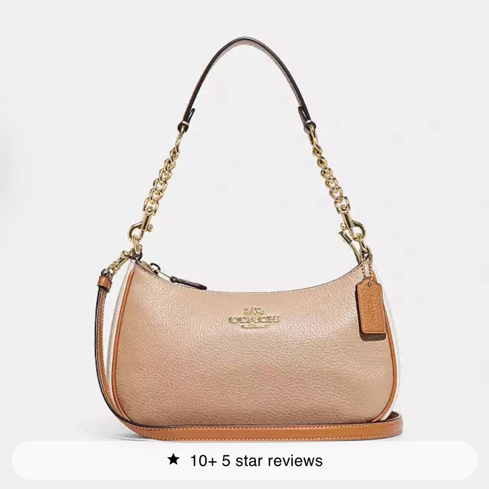 COACH teri shoulder bag in colorblock